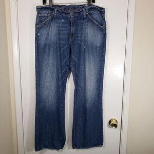 Chip & Pepper Y2k Vintage Style Distressed Plus Size Bootleg Denim Jeans Size 36
